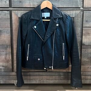 Cupcakes & Cashmere Vegan Leather Moto Jacket